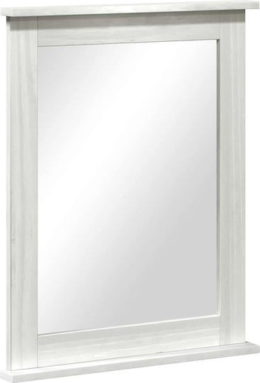 vidaXL Като Огледало за Стена с Дърво Рамка 70x55.5см 1бр