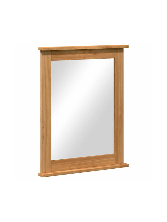 vidaXL Oglindă de Perete cu Maro Ramă din Lemn 70x55.5cm 1buc