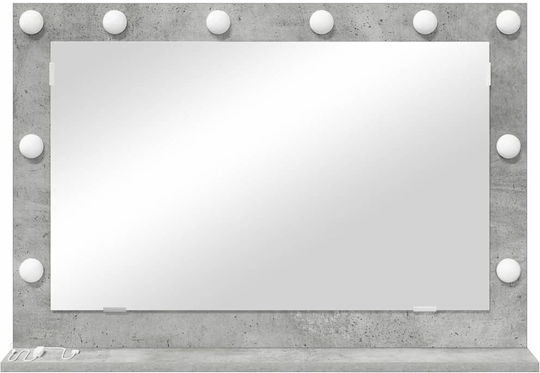 vidaXL Makeup Mirror Wall with Light Gray