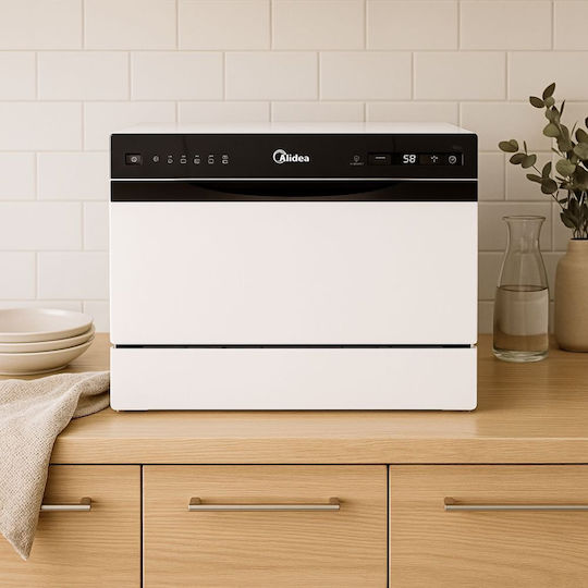 Midea Tischgeschirrspüler mit Wi-Fi für 6 Gedecke B55xH43.8cm Weiß