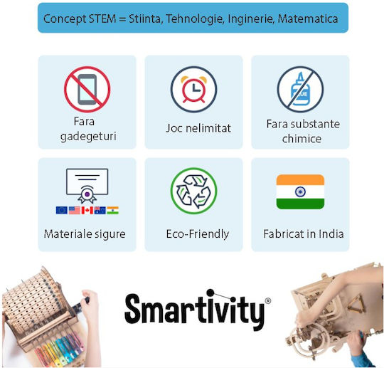 Smartivity Jucărie de Construcție din Lemn pentru Copii 8+ ani+ Ani