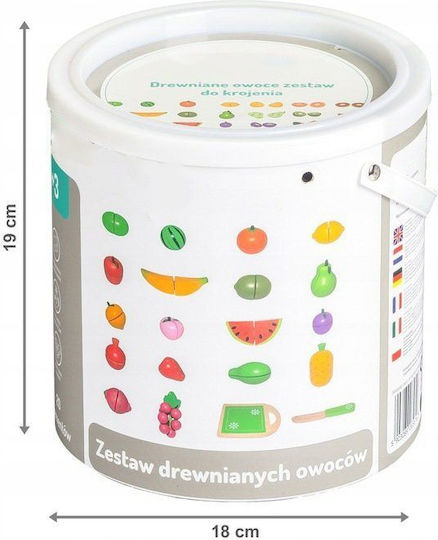 Smartic Lebensmittelspielzeug Obst & Gemüse aus Holz für 3+ Jahre 20 Stück