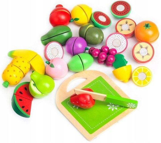 Smartic Lebensmittelspielzeug Obst & Gemüse aus Holz für 3+ Jahre 20 Stück
