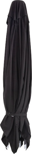 HomeMarkt Replacement Umbrella Fabric Black 2.2x2.2m