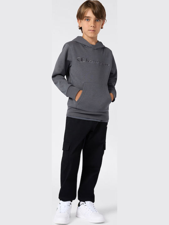 Kids Sweatshirt with Hood Forged Steel Grey Hooded Sweatshirt