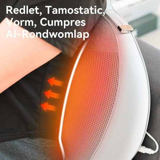 Yesido Rückenmassagegerät Mg15 mit Heizung Leise Betrieb 32w 2000mah Grau