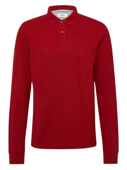 Polo Long Sleeve Blouse Red