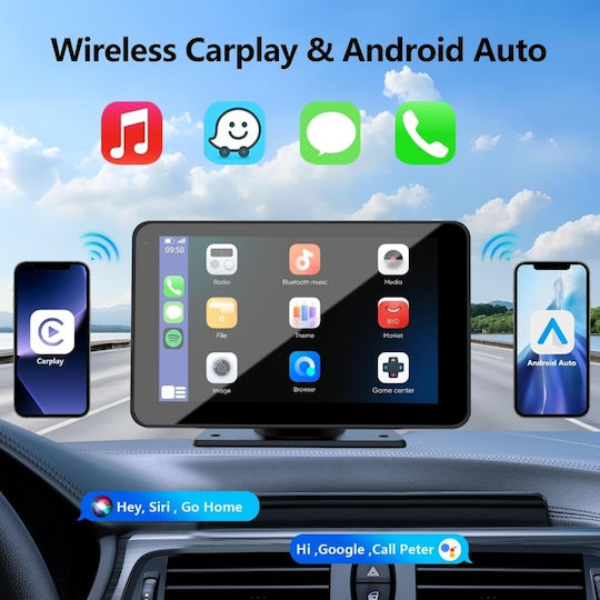 Pyramid Автомобилна Аудио Система (Блутут/USB/AUX/WiFi/GPS/Apple-Carplay/Android-Auto) с Тъчскрийн 7"