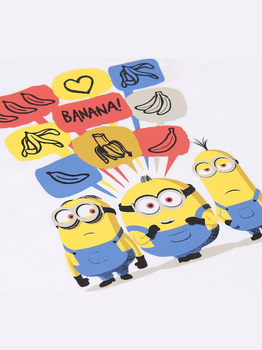 Minions Pijama pentru copii Din bumbac White / Blue