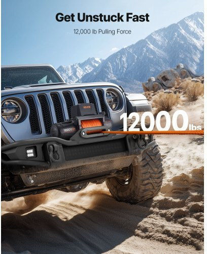 Vevor Electric 4x4 Car Winch 12V with Towing Capacity 5400kg