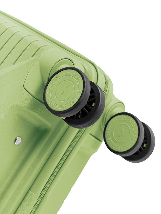 Puccini Berlin Μεσαία Βαλίτσα Ταξιδίου Σκληρή Light Green με 4 Ρόδες Ύψους 64εκ.