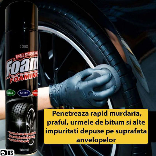 Spumă Curățare / Lustruire / Protecție pentru Elastici și Jante Auto 650ml