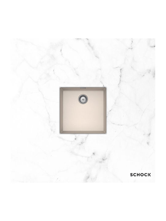 Schock Manhattan Unterbau Küchenspüle aus Flüssigem Granit M45.6xP45.6cm Beige