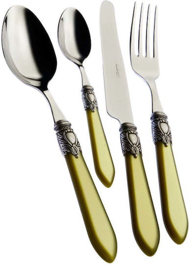 Casa Bugatti Set de Tacâmuri Inoxidabil Verzi 24buc