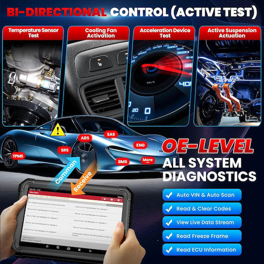 Obd2 Автомобилна Диагностика OBD 2 с Bluetooth Съвместим с Android