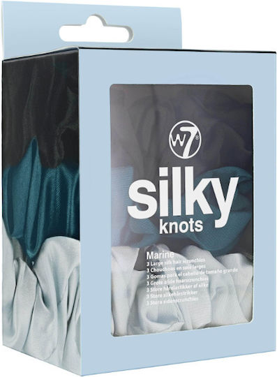 Silky Knots 3 Hair Scrunchies Marine W7