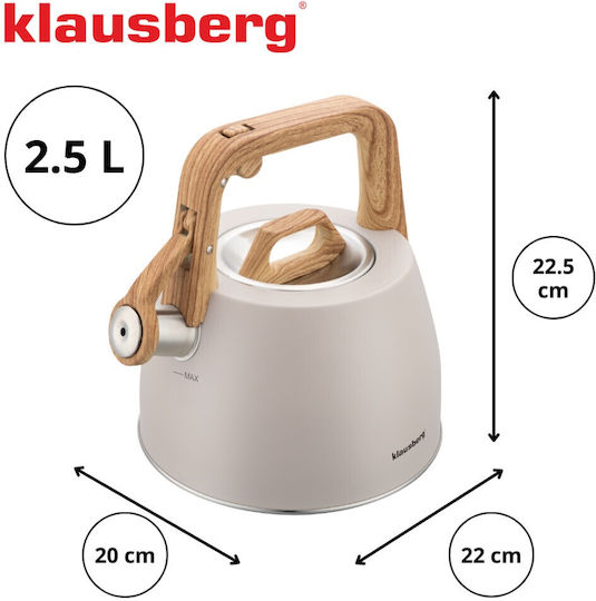 Klausberg Βραστήρας Ανοξείδωτος Γκρι 2500ml