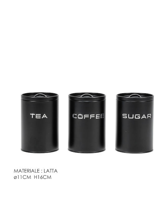 Metal Cylinder Box Black 11x16cm
