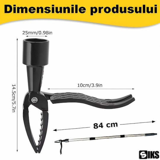 Siks Device Unealtă de Grădină Pentru Îndepărtarea Buruienilor Cap Pentru Smulgerea Buruienilor Cu Pedală Pentru Picior Design În Formă de Gheară Mâner Lung Din Oțel Inoxidabil Negru