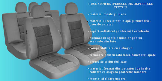 Smartic Set Autositzlehnen 11Stück Gray