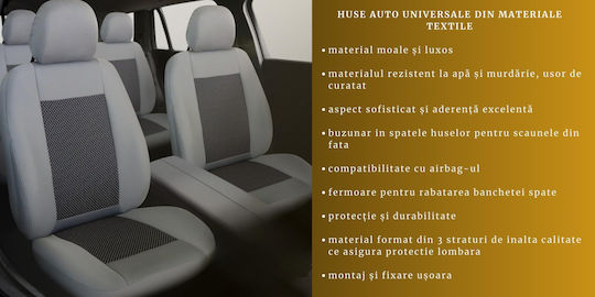 Smartic Set Spătare Auto 11buc Gri