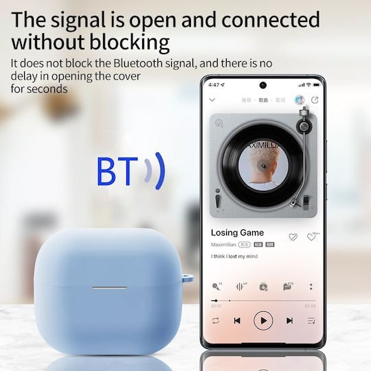 Case Silicone in Blue color for Galaxy Buds3