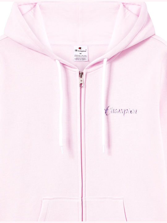 Γυναικεία Ζακέτα Φούτερ με Κουκούλα Chantilly Pink