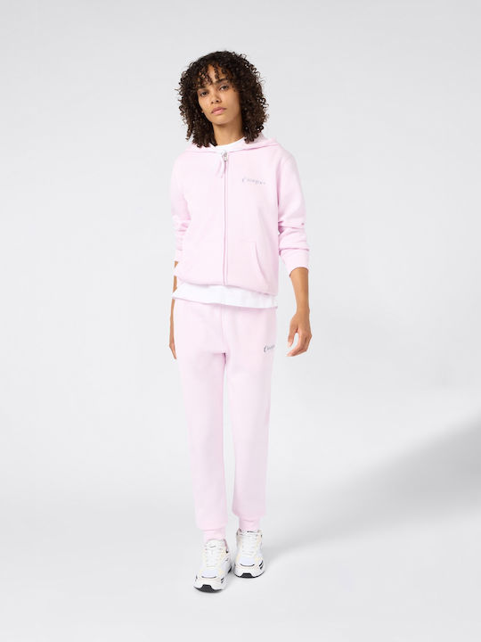 Γυναικεία Ζακέτα Φούτερ με Κουκούλα Chantilly Pink