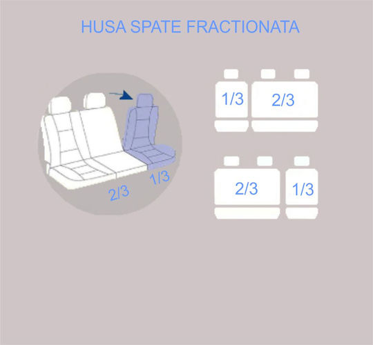 Universal Car Seat Covers Dynamic Edition Textile Material Eco Leather Inserts 11 Pieces Smartic Beige