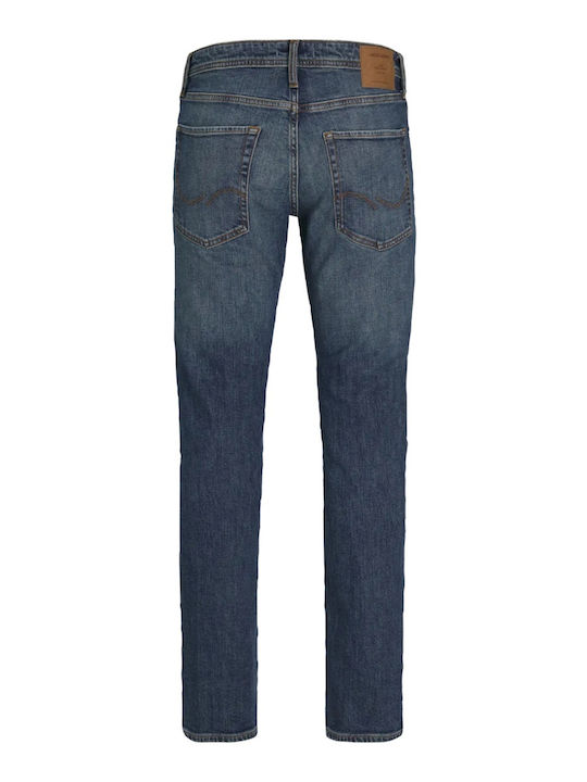 Men's Jeans Pants Elastic Dark Blue