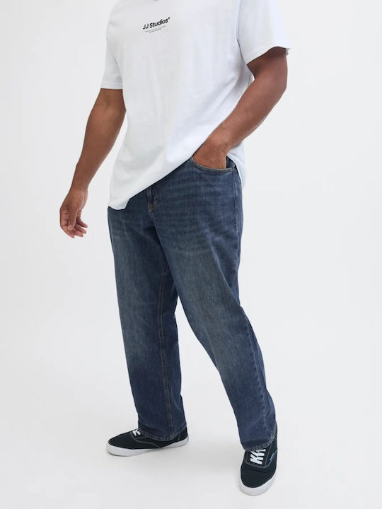 Men's Jeans Pants Elastic Dark Blue
