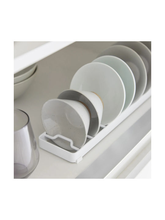 Yamazaki Cabinet Dish Rack Inox in White Color 8.6x32x2cm