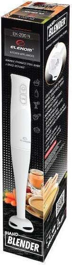 Elekom EK-200 N Ραβδομπλέντερ με Πλαστική Ράβδο 400W Λευκό