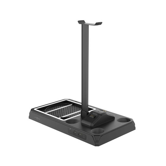 Fixed Console & Controller Stand for 2 Xbox Series X/S Controllers Black