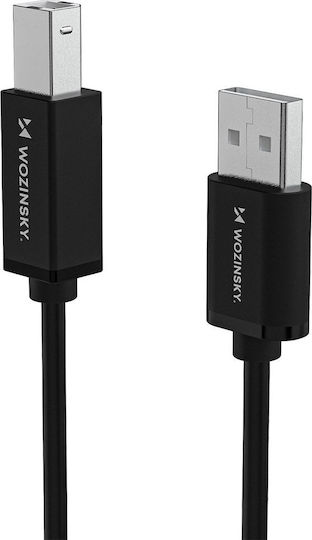 Wozinsky USB 2.0 Cable USB-C male - USB-B Black 1m