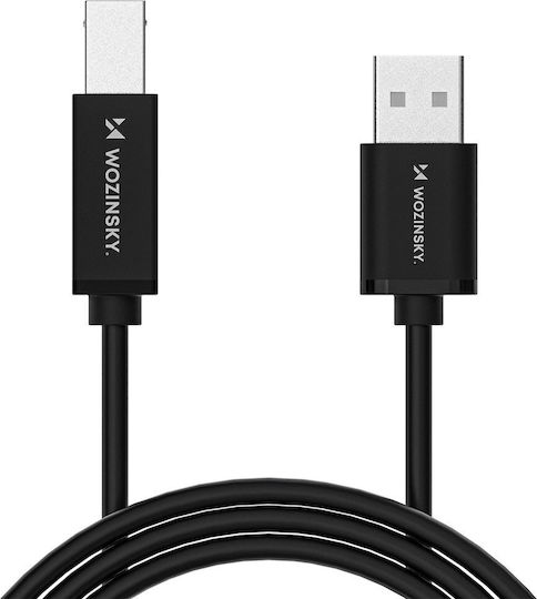 Wozinsky USB 2.0 Cable USB-C male - USB-B Black 1m