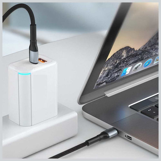 3MK USB 2.0 Cable USB-C male - USB-C 60W PD Μαύρο 2m