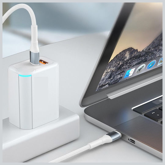3MK USB 2.0 Cable USB-C Male - USB-C 60W PD White 1m