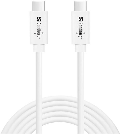 Sandberg USB 3.1 Kabel USB-C männlich - USB-C 100W Weiß 2m (136-54)