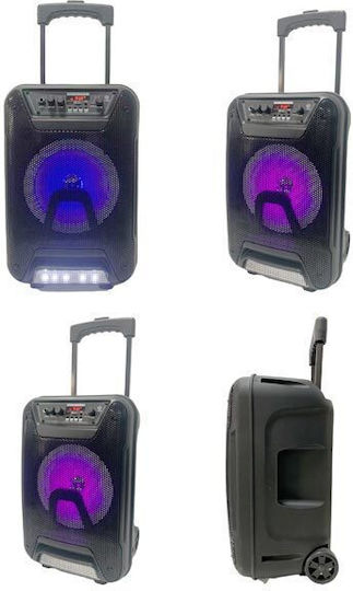Karaoke Speaker With Wired Microphone And Lighting Effects SM-1809 Black