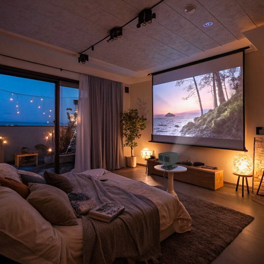 Philips NeoPix 450 Smart NPX450/INT Projector LCD LED Lamp with Wi-Fi and Built-in Speakers Black