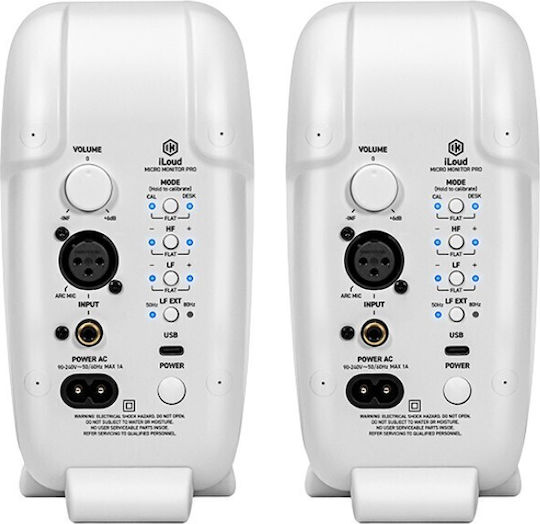 IK Multimedia iLoud Micro Monitor PRO Studio Monitor Speakers Pair White