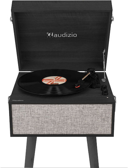 Audizio Fremont 102.198 Koffer Plattenspieler mit Vorverstärker und Eingebaute Lautsprecher Schwarz