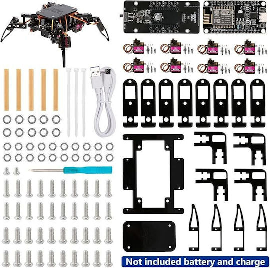 Bionic Spider Educational Kit Acebott Qd020 Project Arduino Esp32 Acebott Esp8266 Wifi Connection 8 Years +