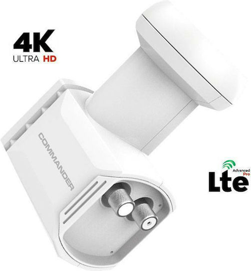 Commander Tw-01 Universal Twin Lnb 0.1 Db 4k Uhd Lte
