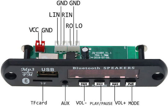 Jq Mp3 Decode Board 5v 12a Remote Control