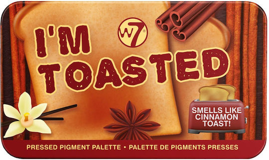 W7 Cosmetics I’m Toasted Palette with Eye Shadows in Pressed Powder Form 8.8gr