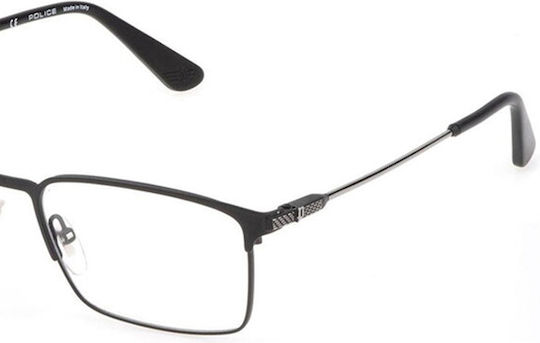 Police Vplf78n 0599 55 Black Eyeglass Frames