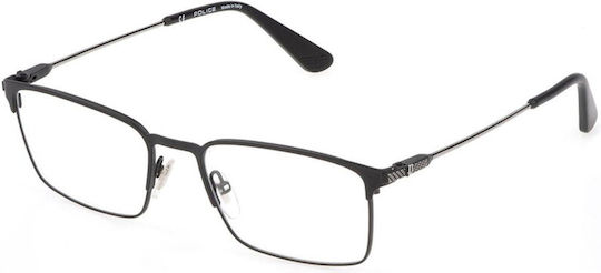 Police Vplf78n 0599 55 Black Eyeglass Frames