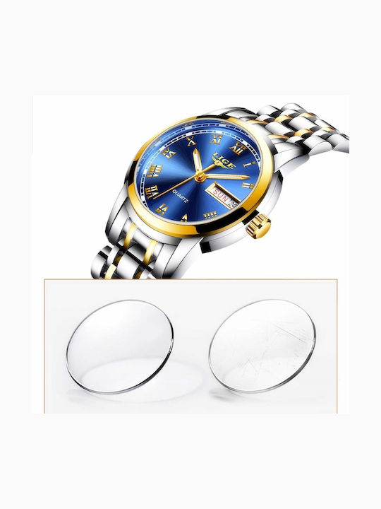 Lige Women's Watch with Silver Metal Bracelet